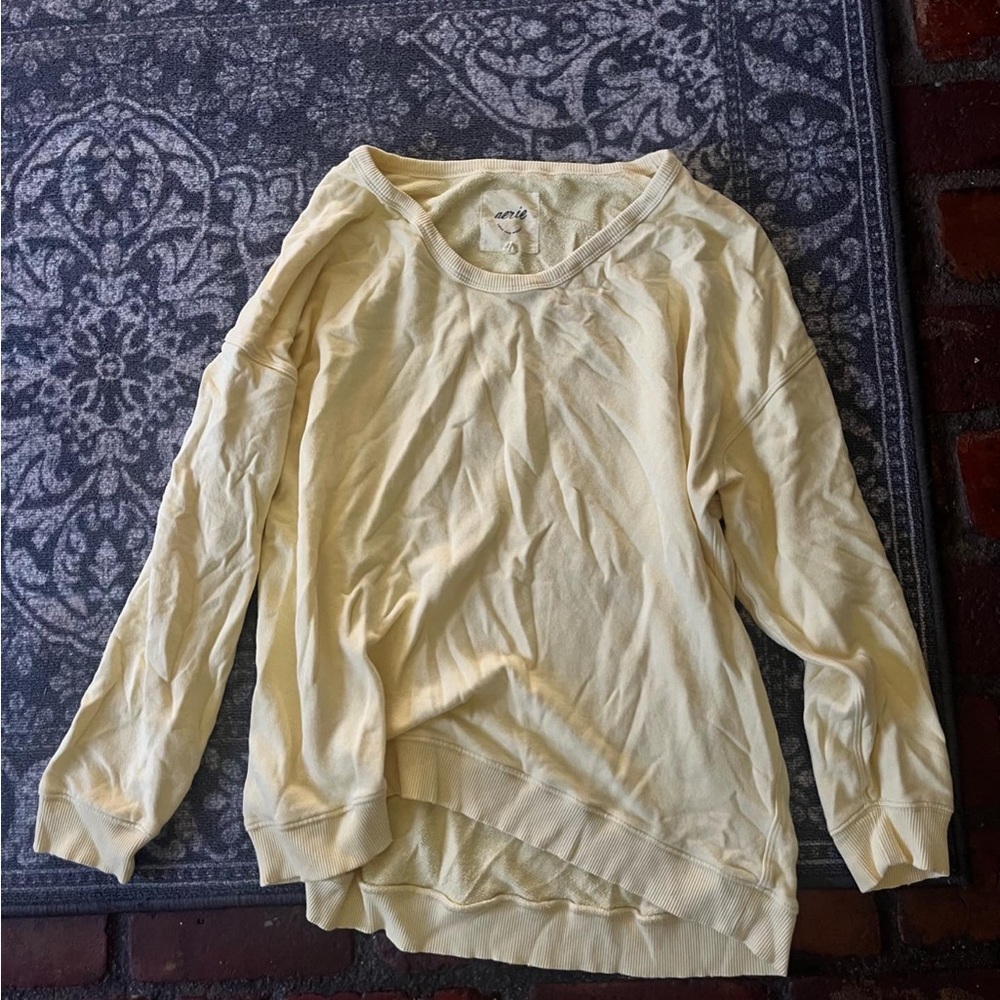yellow aerie crewneck